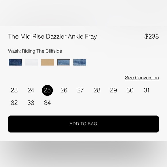 Mother Denim the mid rise dazzler ankle fray in riding the cliffside - Picture 10 of 16
